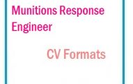 Munitions Response Engineer CV Formats