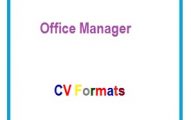 Office Manager CV Formats