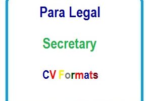 Para legal secretary CV Formats