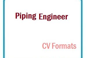 Piping Engineer CV Formats