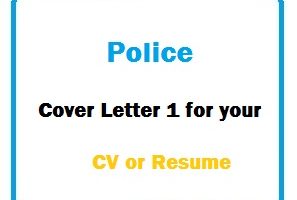 Police Cover Letter 1 for your CV or Resume