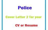 Police Cover Letter 2 for your CV or Resume