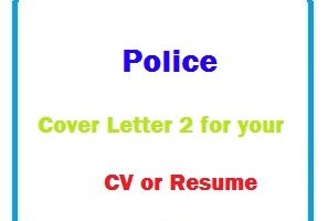 Police Cover Letter 2 for your CV or Resume
