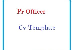 Pr Officer Cv Template