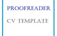 Proofreader CV Template