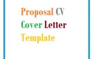 Proposal CV Cover Letter Template