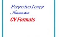 Psychology Instructor CV Formats