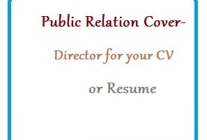 Public Relation Cover - Director for your CV or Resume