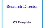 Research Director CV Template
