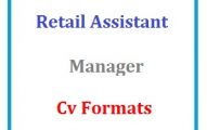 Retail assistant manager CV Formats