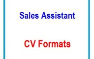 Sales Assistant CV Formats