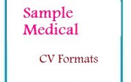 Sample Medical CV Formats