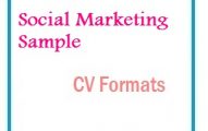 Social marketing sample CV Formats