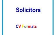 Solicitors CV Formats