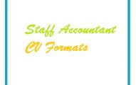 Staff Accountant CV Formats