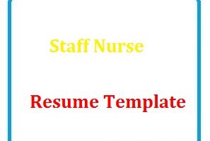 Staff Nurse Resume Template