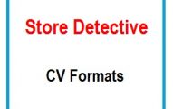 Store Detective CV Formats