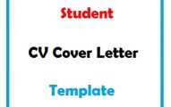 Student CV Cover Letter Template