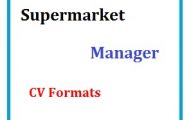 Supermarket Manager CV Formats