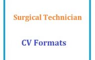 Surgical Technician CV Formats