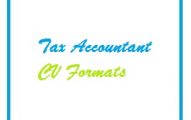 Tax Accountant CV Formats