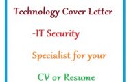 Technology Cover Letter - IT Security Specialist for your CV or Resume