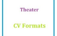 Theater CV Formats