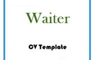 Waiter CV Template