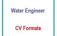 Water Engineering CV Formats
