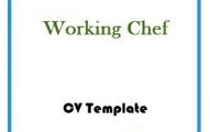 Working Chef CV Template