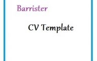 Barrister CV Template
