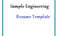 Sample Engineering Resume Template