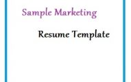 Sample Marketing Resume Template