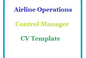 Airline Operations Control Manager CV Template