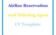 Airline Reservation and Ticketing Agent CV Template