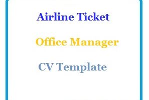 Airline Ticket Office Manager CV Template