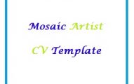 Mosaic Artist CV Template