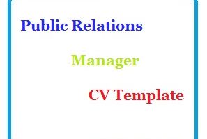 Public Relations Manager CV Template