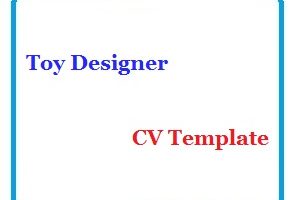 Toy Designer CV Template