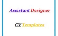 Assistant Designer CV Templates
