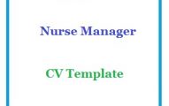 Nurse Manager CV Template