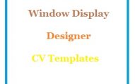 Window Display Designer CV Templates