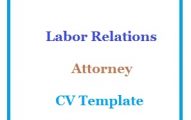 Labor Relations Attorney CV Template