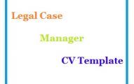 Legal Case Manager CV Template