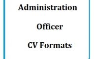 Administration Officer CV Formats