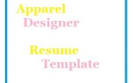 Apparel Designer Resume Template ,