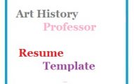 Art History Professor Resume Template