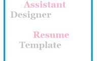 Assistant Designer Resume Template