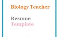 Biology Teacher Resume Template