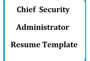 Chief Security Administrator Resume Template